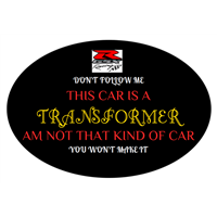 Oval Car Bumper Stickers (E)