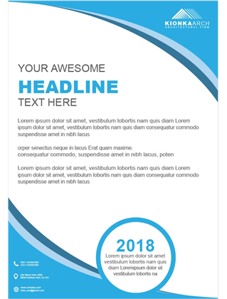 Single Page Flyer With Editable Card