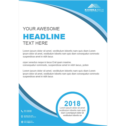 Single Page Flyer With Editable Card