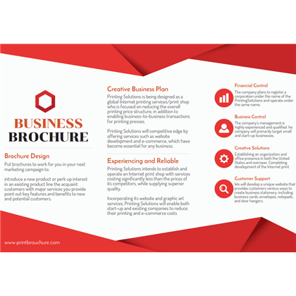 Trifold Red Business Brochure