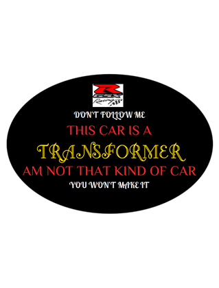 Oval Car Bumper Stickers (E)