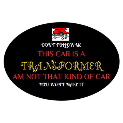 Oval Car Bumper Stickers (E)