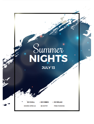 Summer Nights Party poster (E)