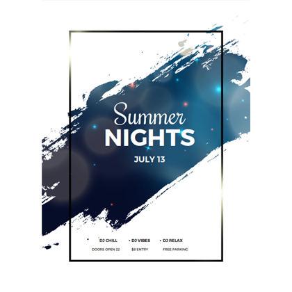 Summer Nights Party poster (E)