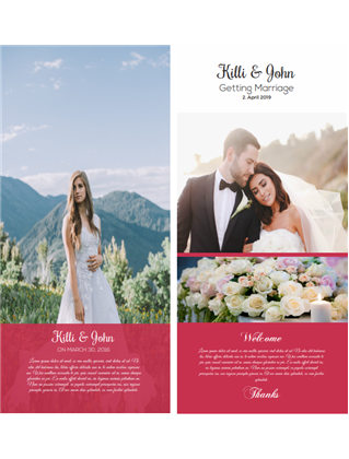 Wedding Stylish Rack Cards (E)