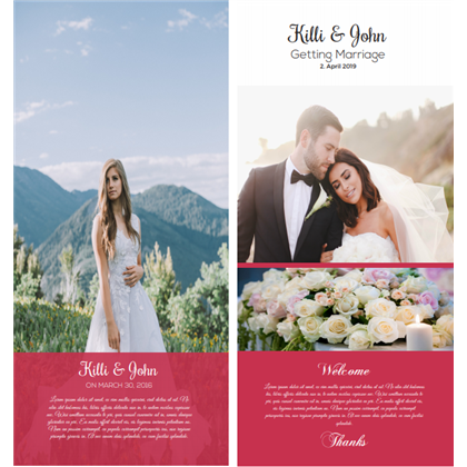 Wedding Stylish Rack Cards (E)